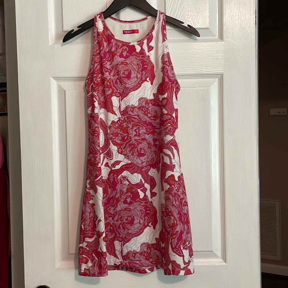 Terry sport size small tennis/cycling dress with built in shelf bra